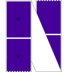 4" X 6" Thermal Transfer-Pantone Violet (Dark),Permanent,Premium Paper,Fanfolded