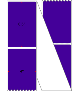 4" X 6.5" Thermal Transfer-Pantone Violet (Dark),Permanent,Premium Paper,Fanfolded